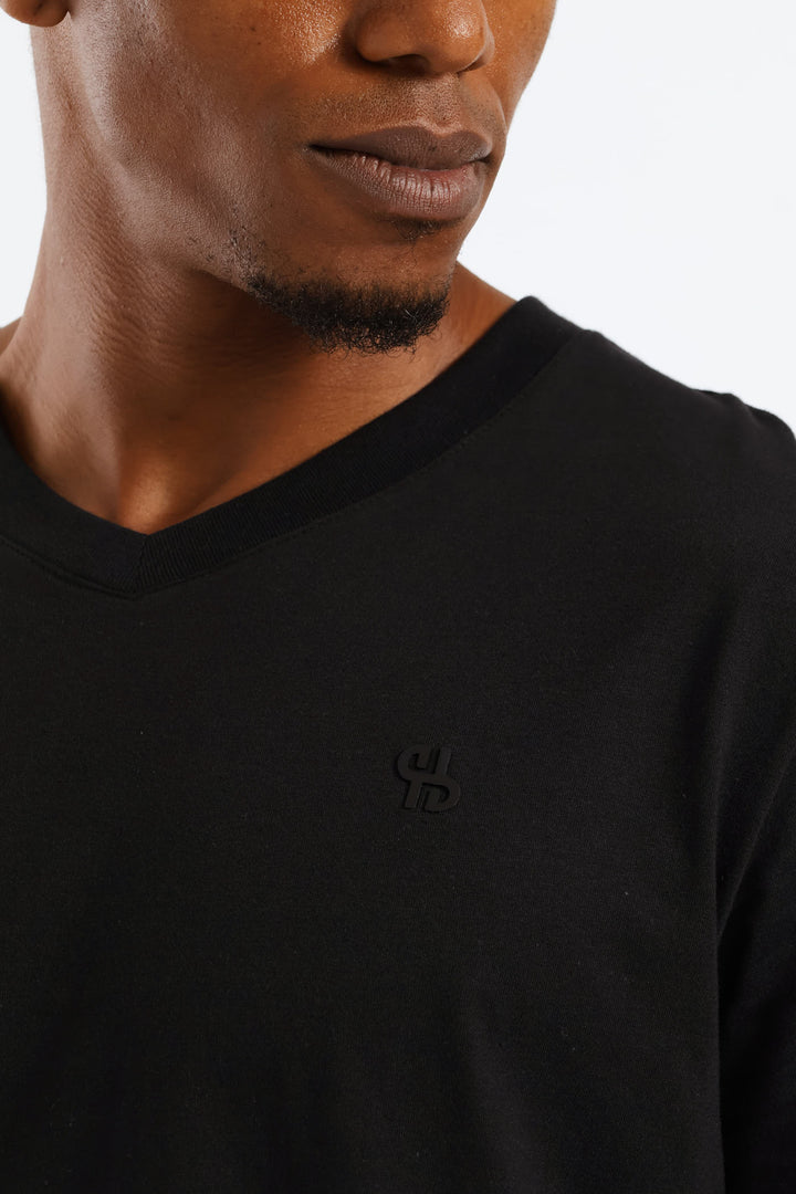 Hd Basic V-Neck T-Shirt - Black