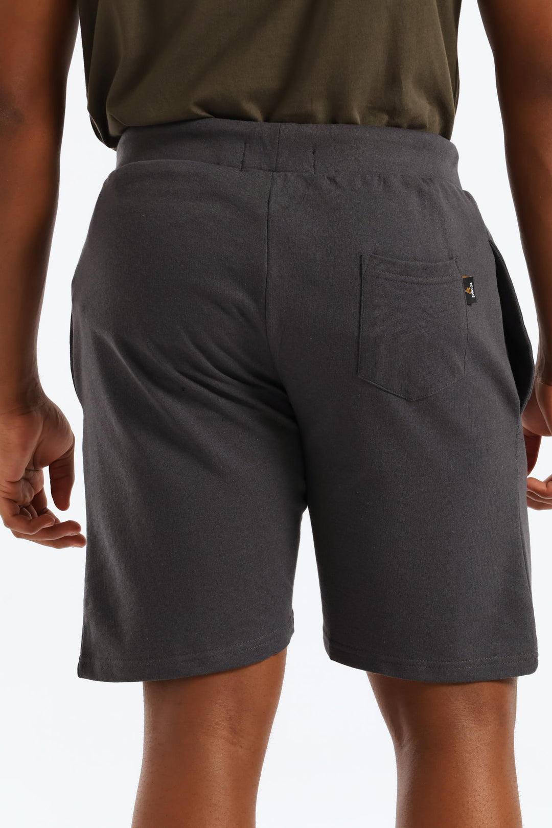 Basic Side Pocket Fleece Shorts - Charcoal