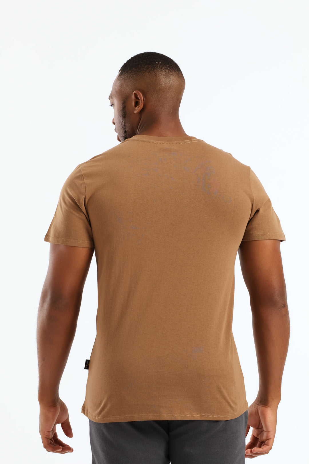 Basic Print T-Shirt - Tabacco