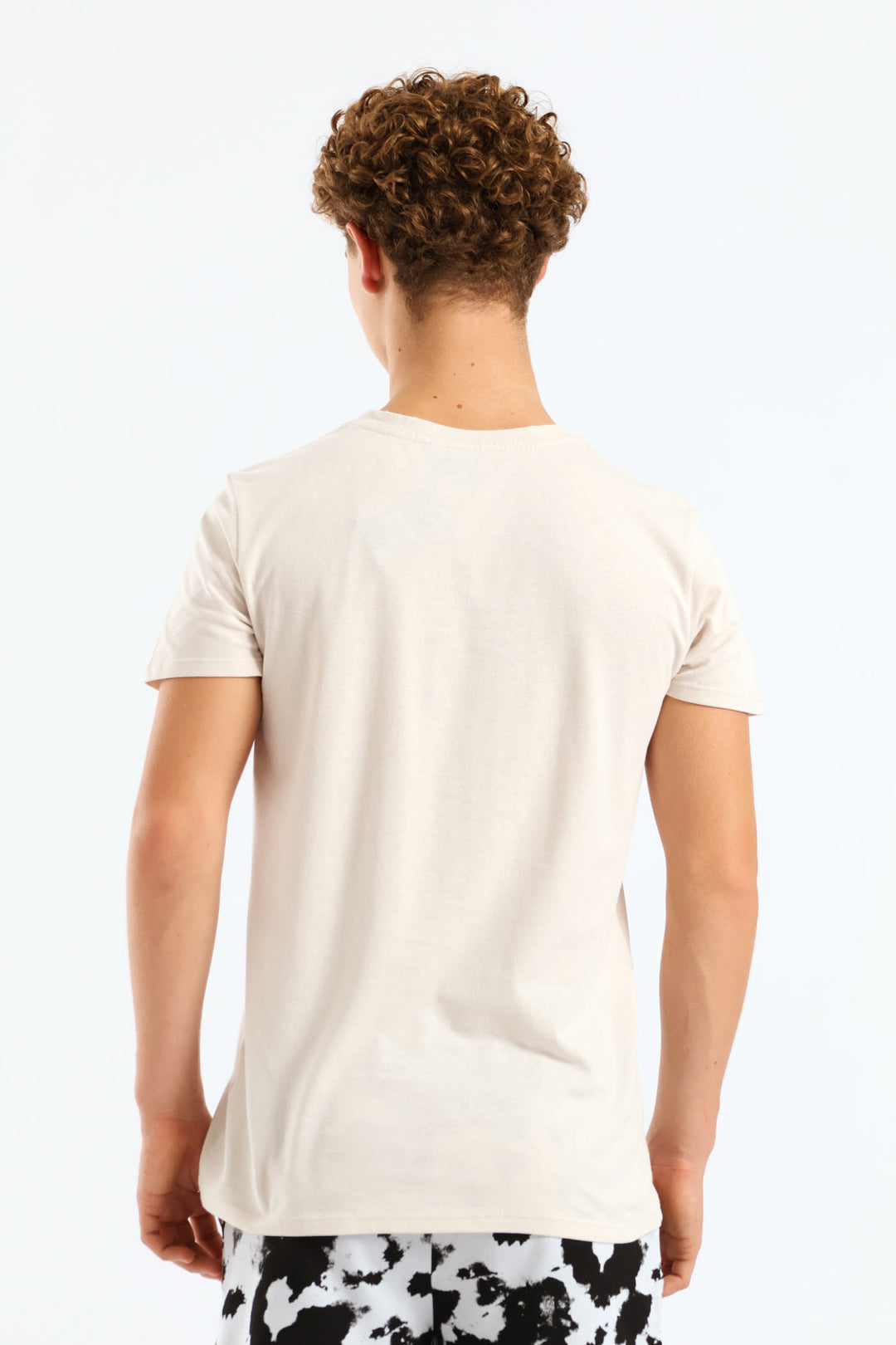 Boys Game Mode Print Tee - Light Stone