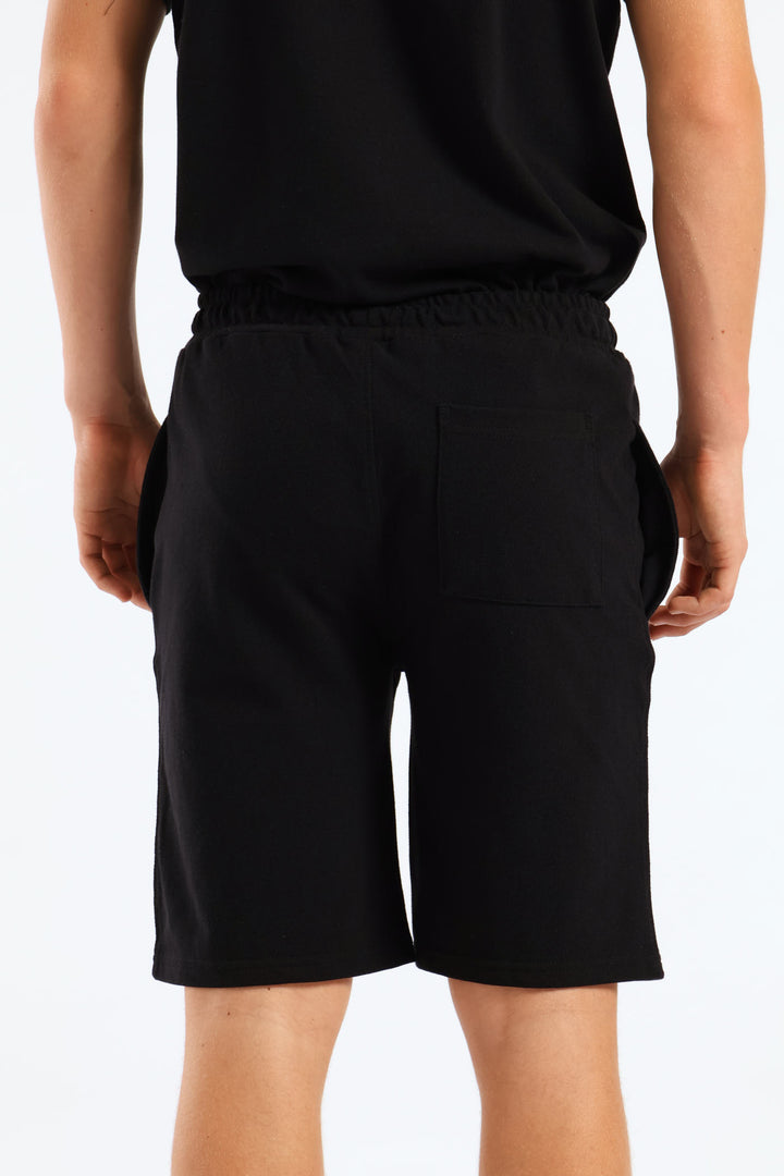 Boys Pique Short - Black