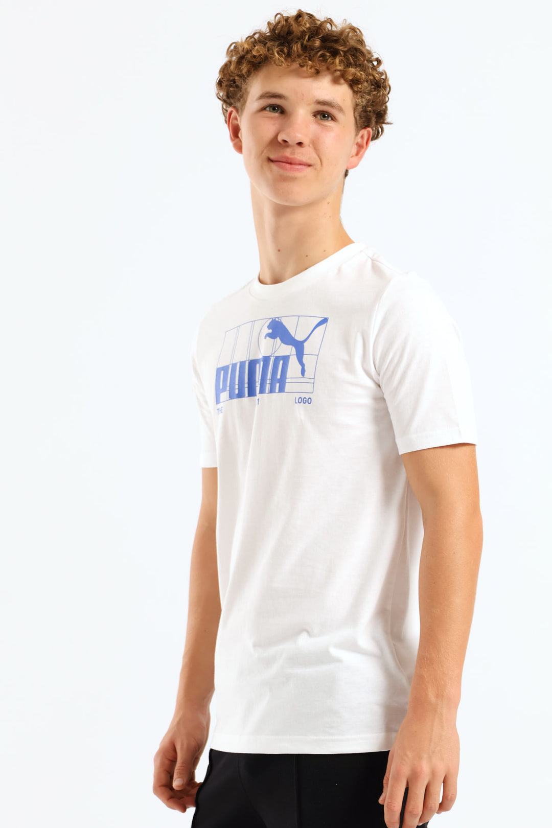 Boys No.1 Logo Tee - White/Blue
