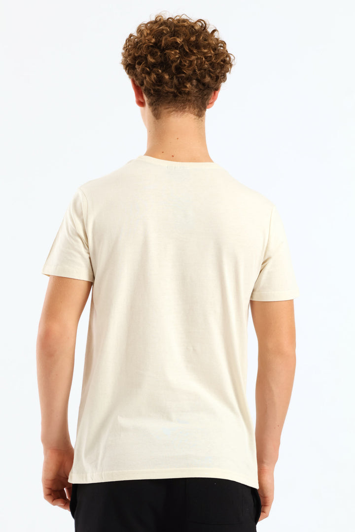 Boys Skeleton Basketball Print Tee - Stone