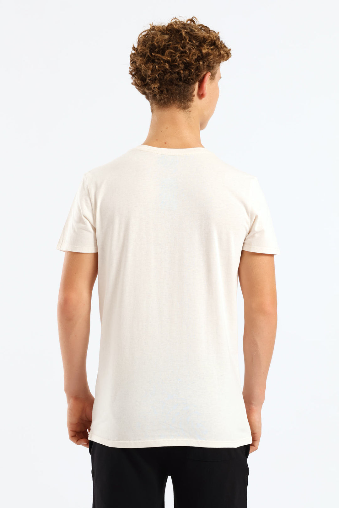 Boys Basketball Print Tee - Ivory