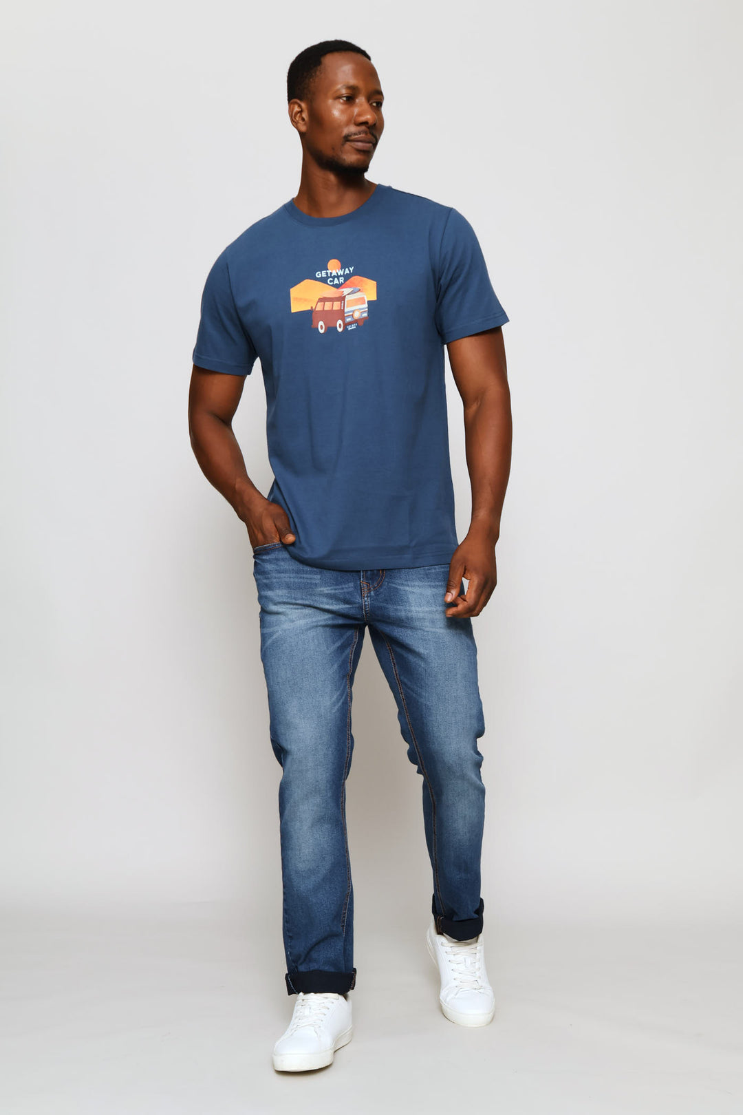Get Away Car Tee - Blue
