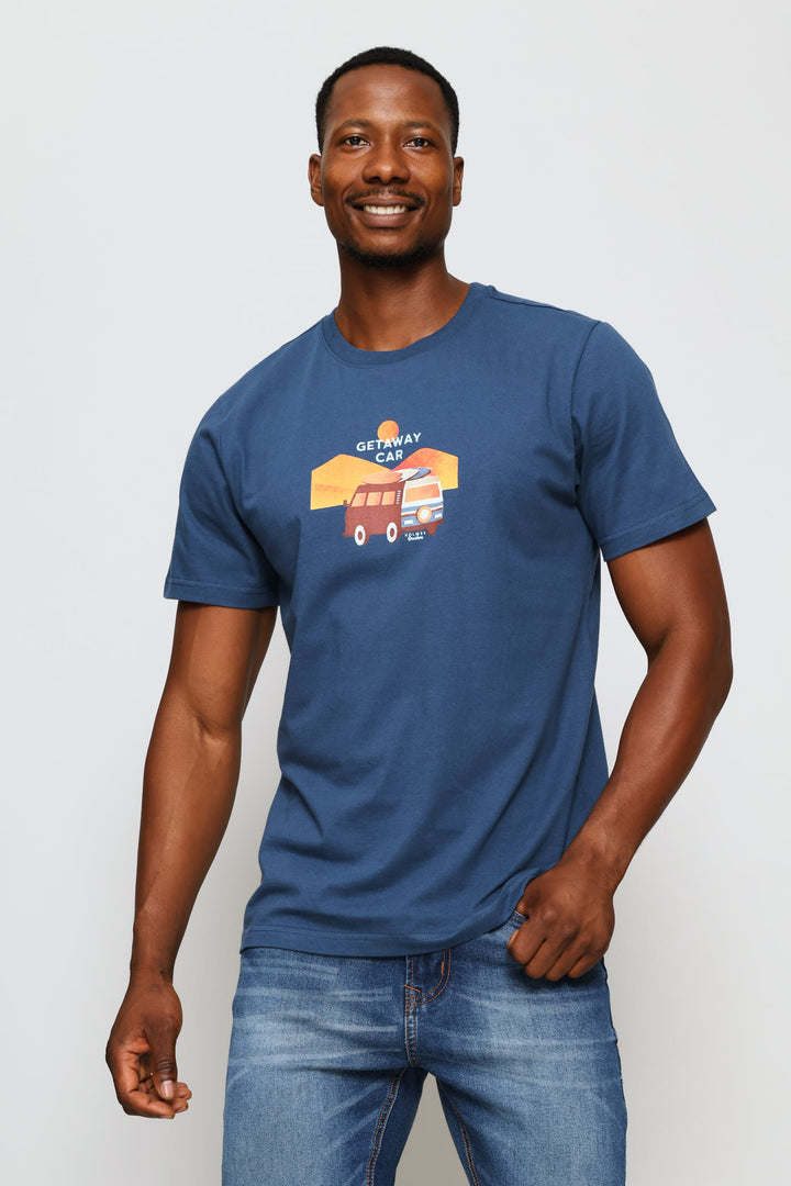 Get Away Car Tee - Blue