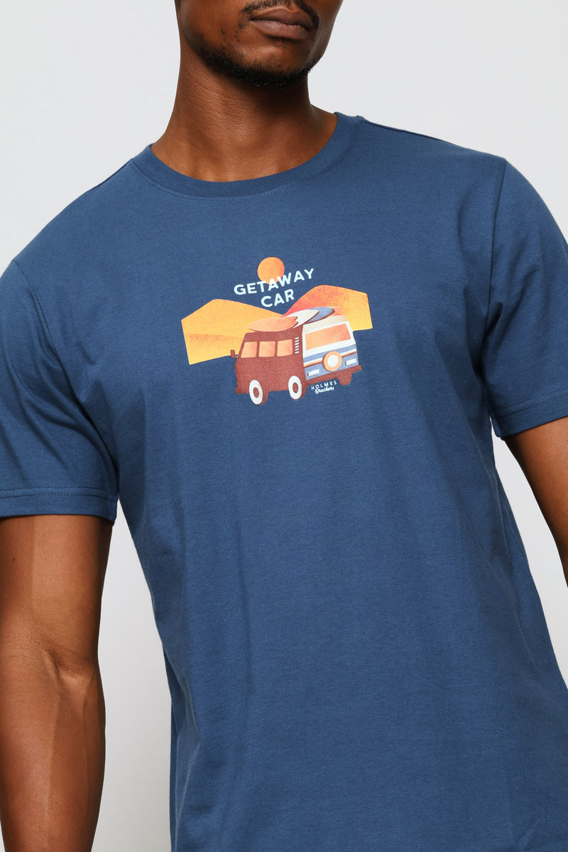 Get Away Car Tee - Blue