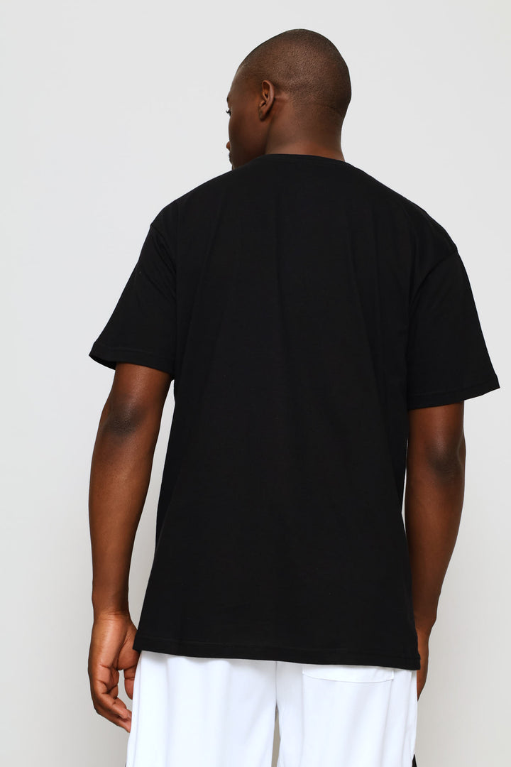 Paint Back Print Tee - Black