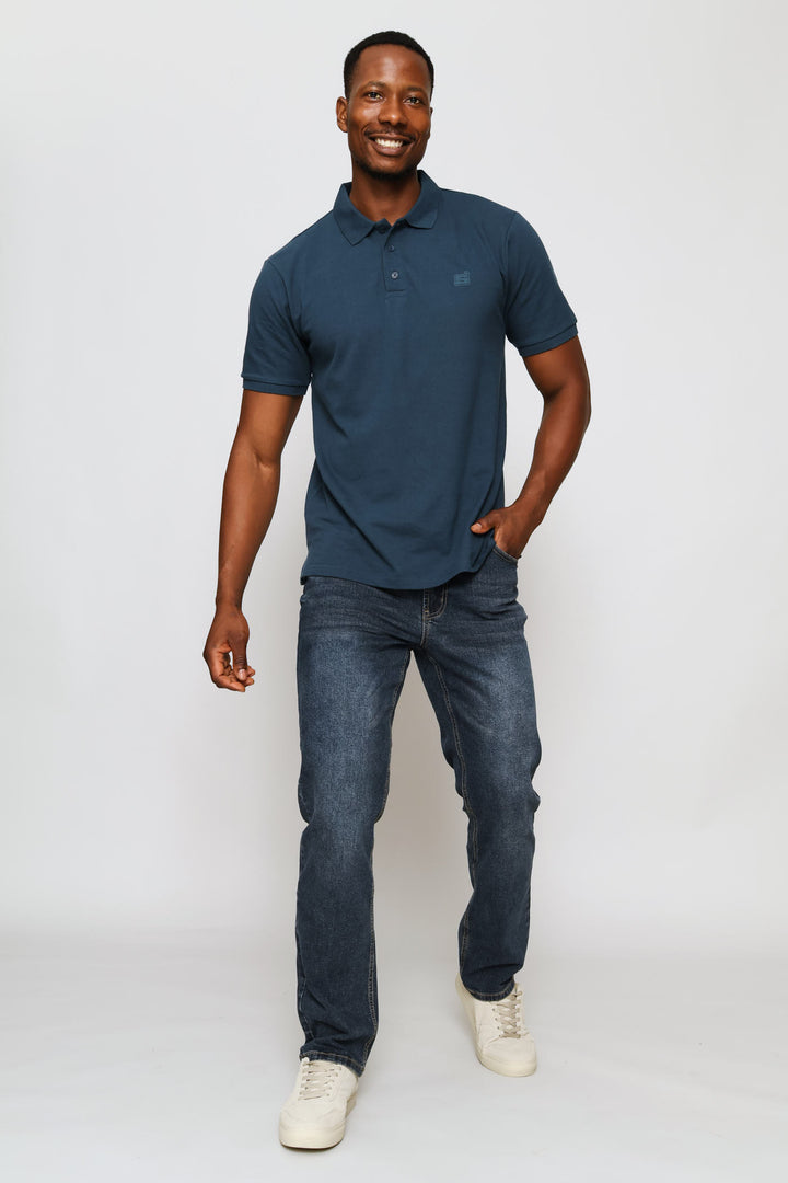 Plain Regular Golfer - Petrol