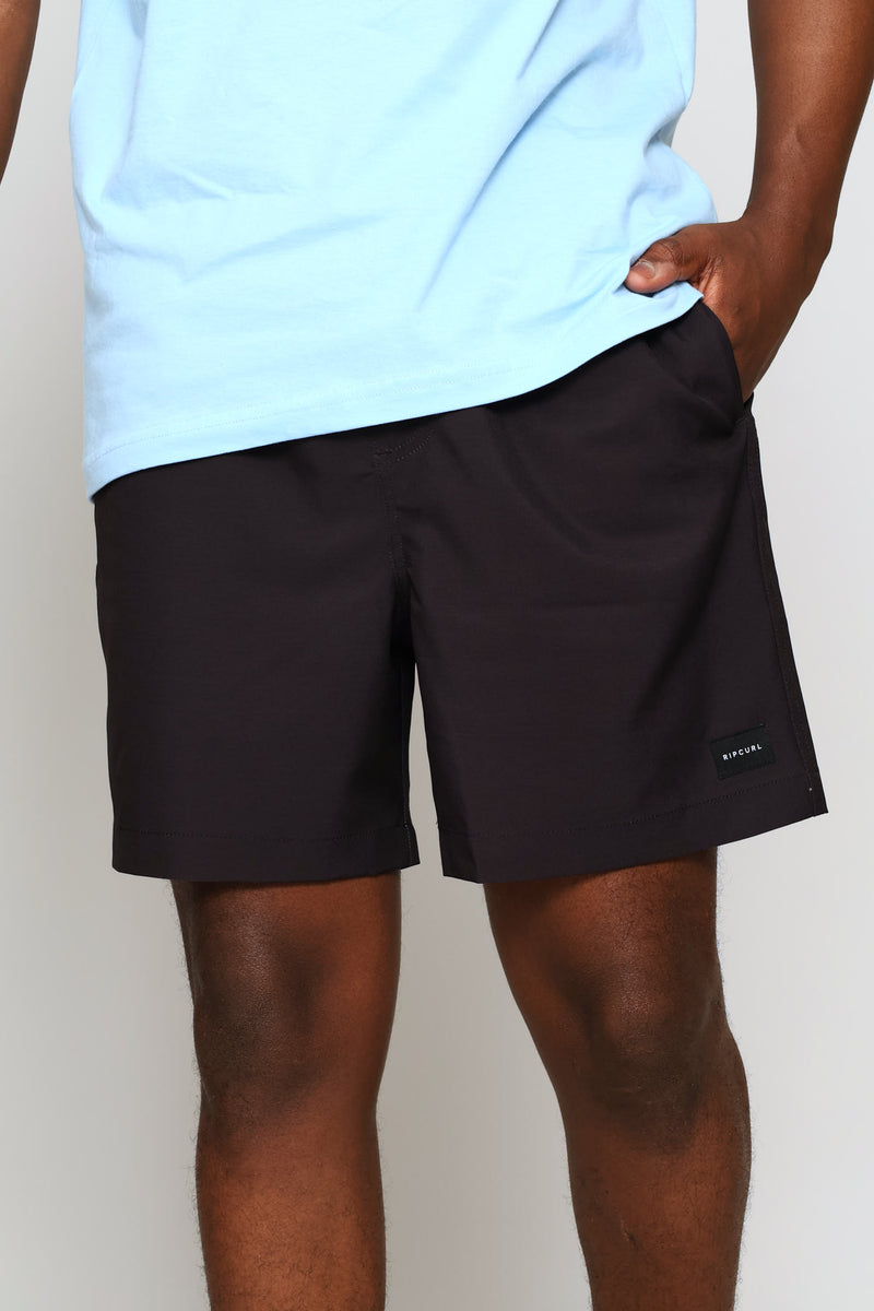 Offset Volley Shorts - Black