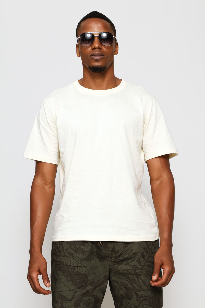 Plain Crew Tee - Ecru