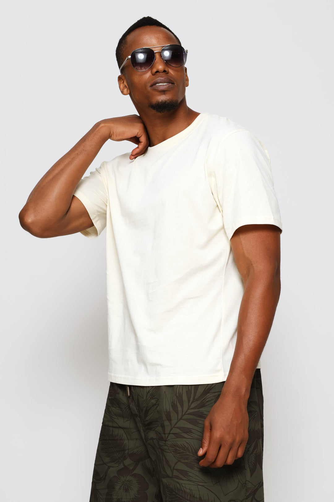 Plain Crew Tee - Ecru