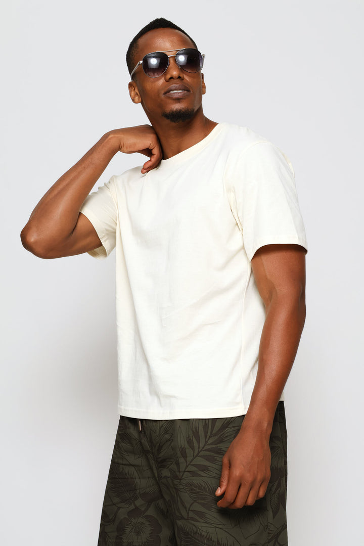 Plain Crew Tee - Ecru