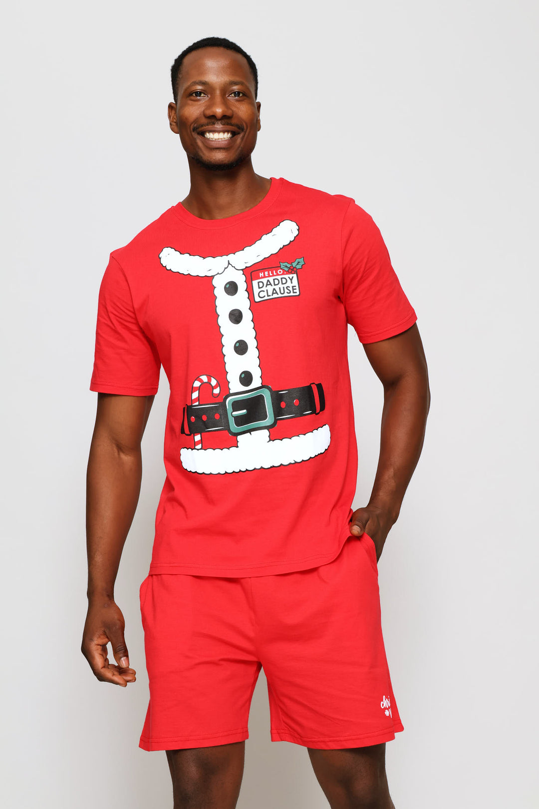 Santa Suit Christmas Tee - Red