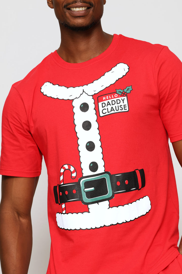 Santa Suit Christmas Tee - Red