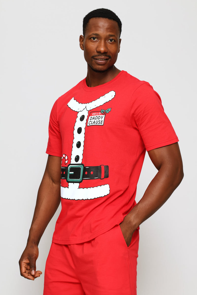 Santa Suit Christmas Tee - Red