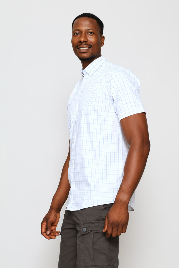 Check Shirt - White/Pink/Blue