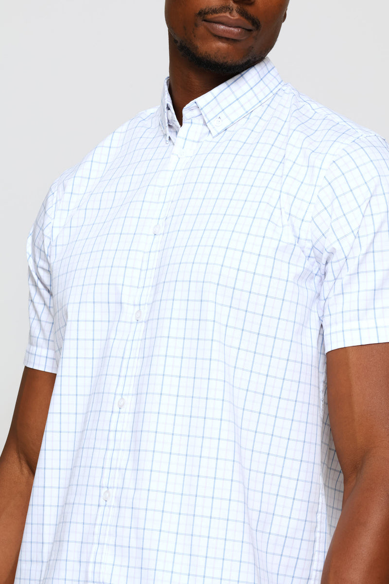 Check Shirt - White/Pink/Blue