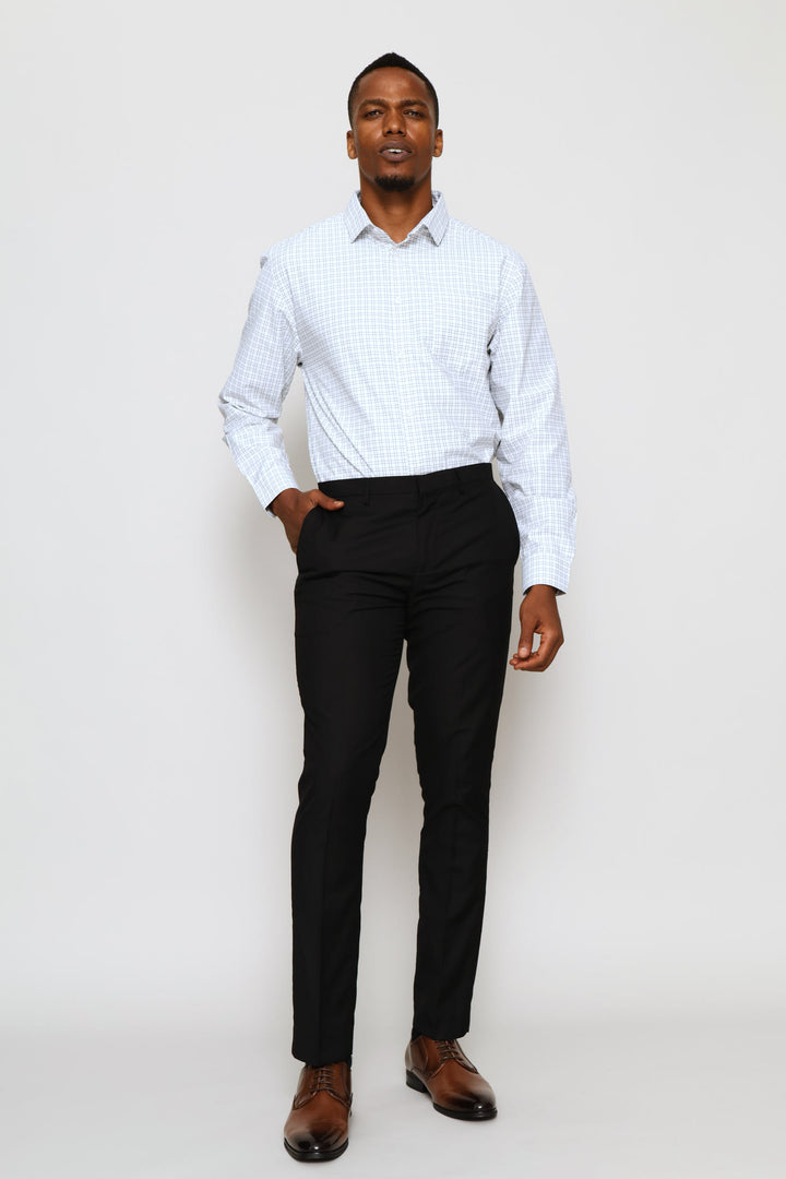 Regular Check Textured Shirt - White