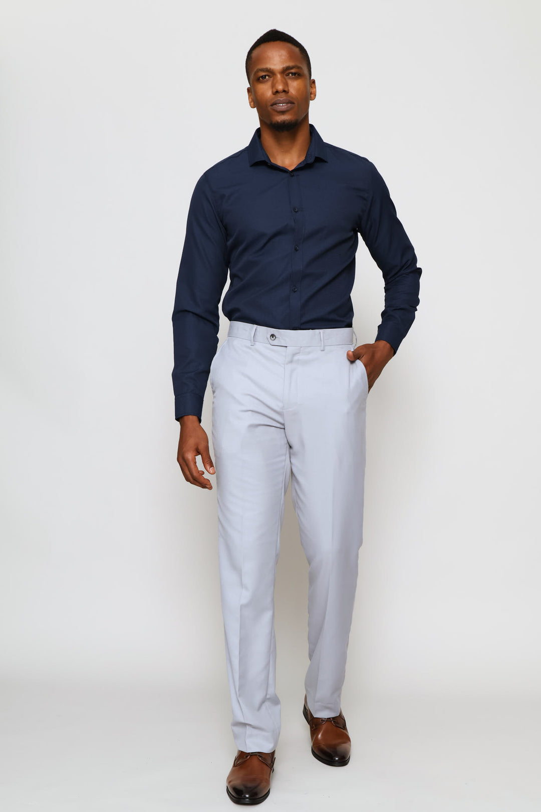 Slim Tonal Textured Shirt - Navy