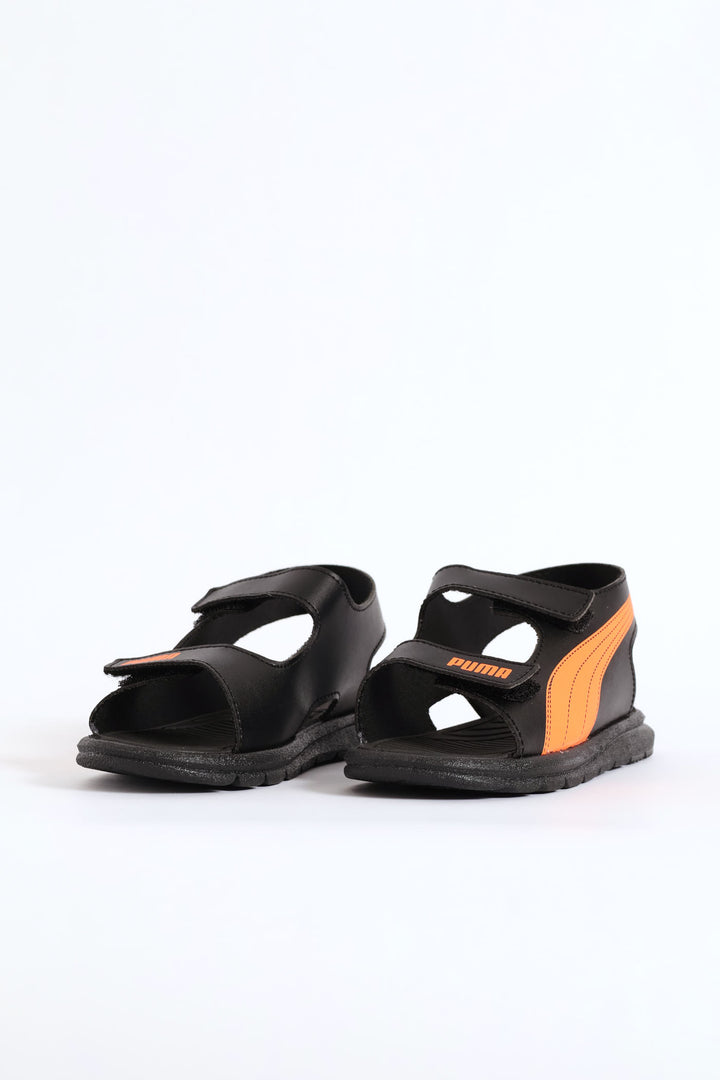 Pre-Boys Crony 2.0 Zadp Sandal - Black/Orange