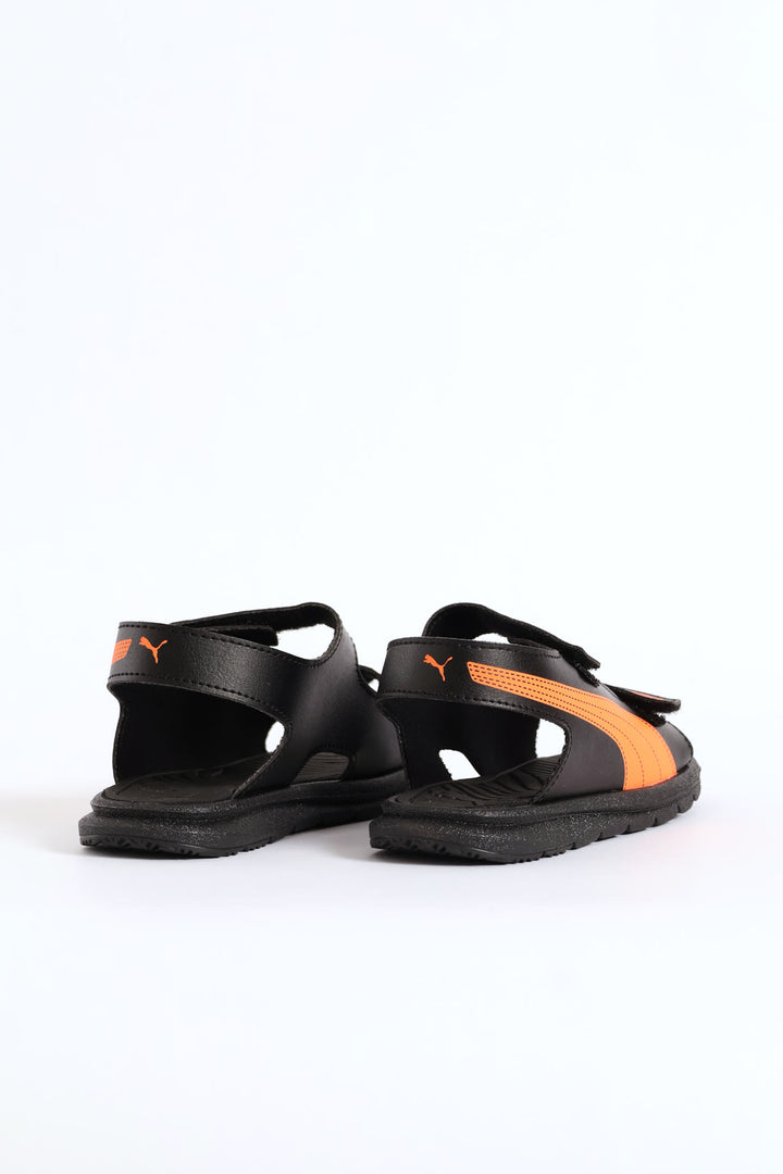 Pre-Boys Crony 2.0 Zadp Sandal - Black/Orange