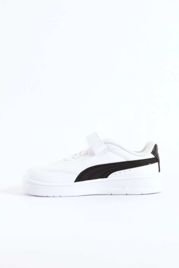Pre-Boys Court Classic Clean Ac+ Sneaker - White/Black