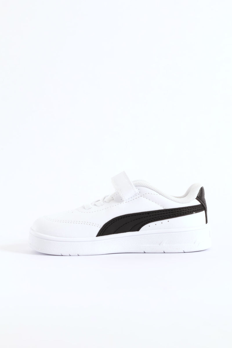 Pre-Boys Court Classic Clean Ac+ Sneaker - White/Black