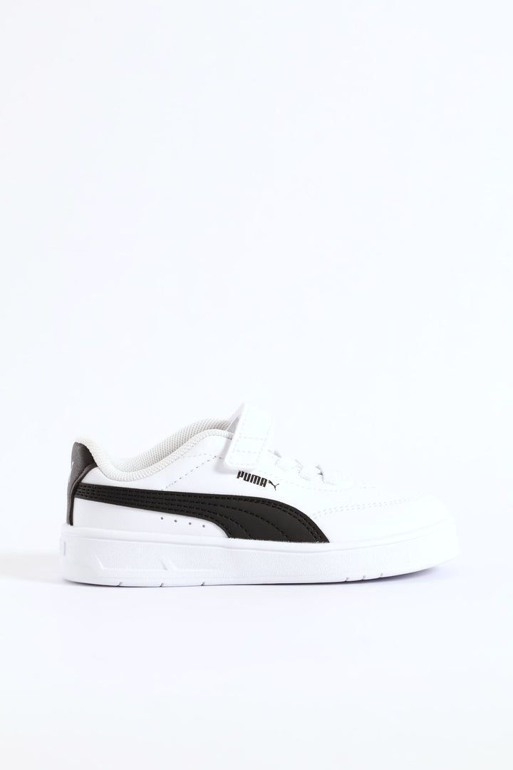 Pre-Boys Court Classic Clean Ac+ Sneaker - White/Black