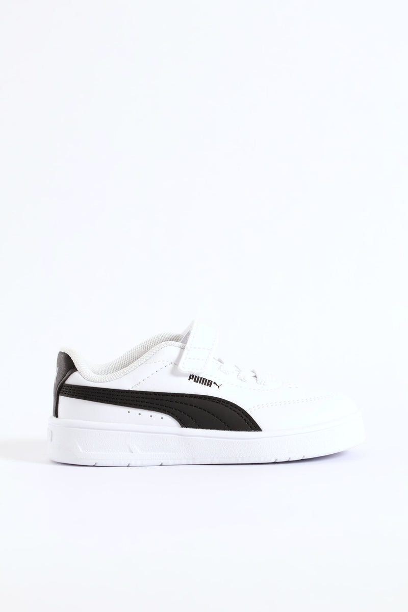 Pre-Boys Court Classic Clean Ac+ Sneaker - White/Black