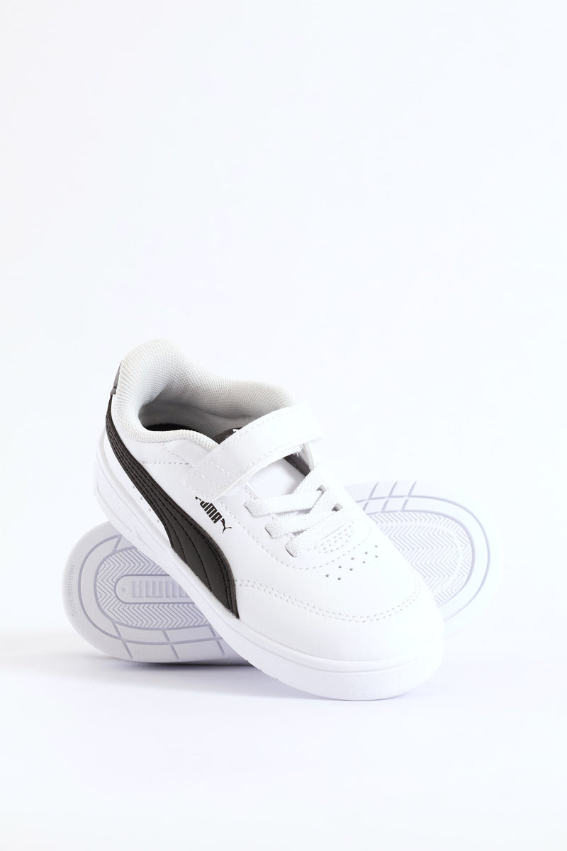 Pre-Boys Court Classic Clean Ac+ Sneaker - White/Black