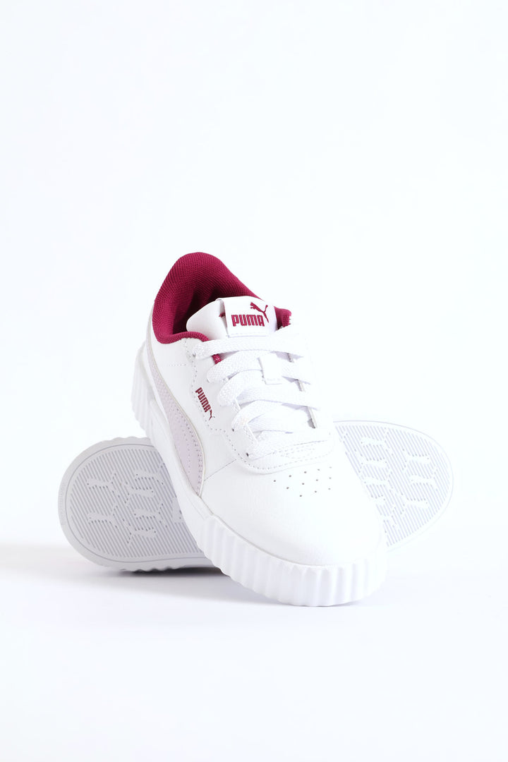 Pre-Girls Carina 3.0 Sneaker - White/Berry