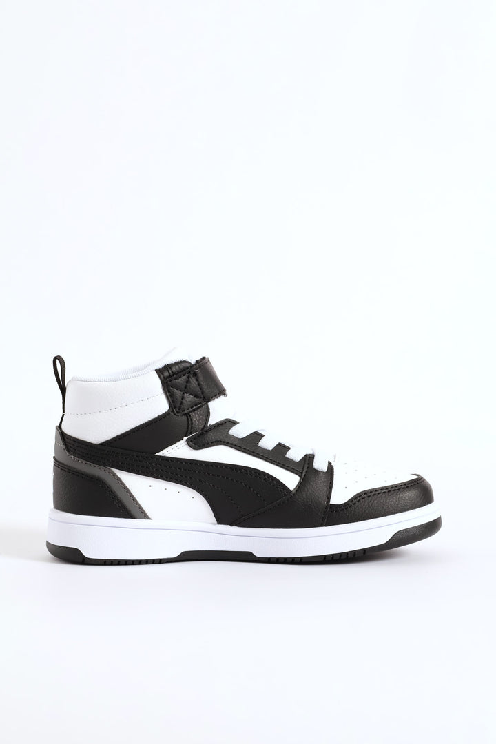Boys Rebound V6 Mid Ac+ Sneaker - White/Black