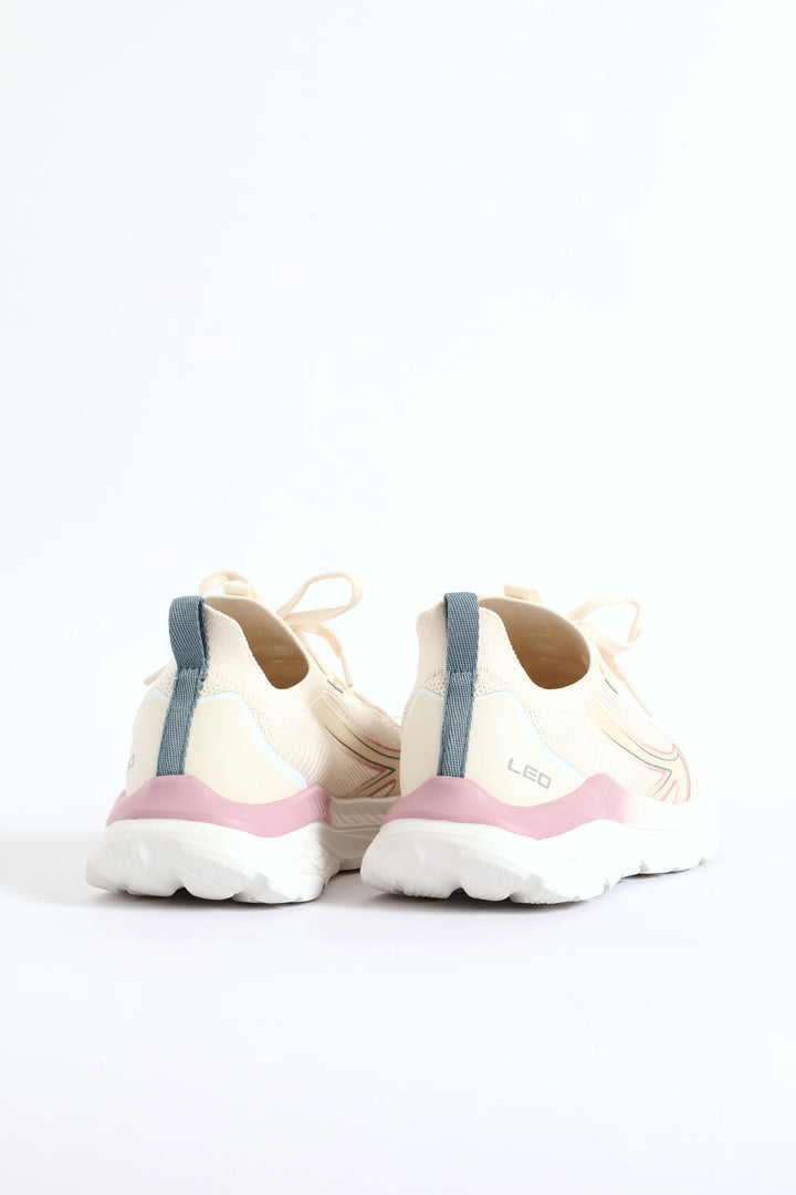 Sante Ana Knitted Trainer - Cream
