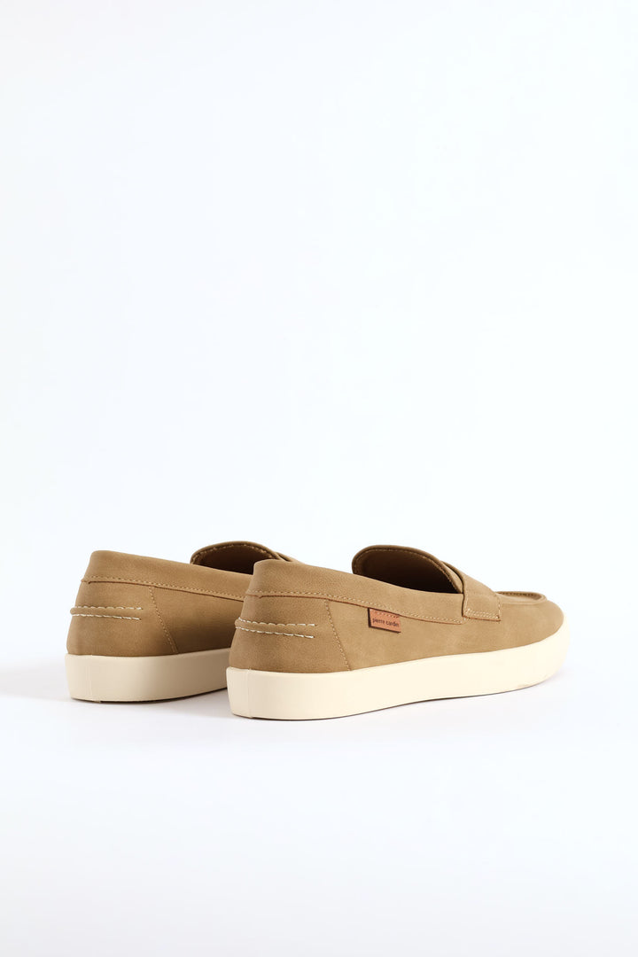 Slip On Casual Penny Moccasin - Taupe