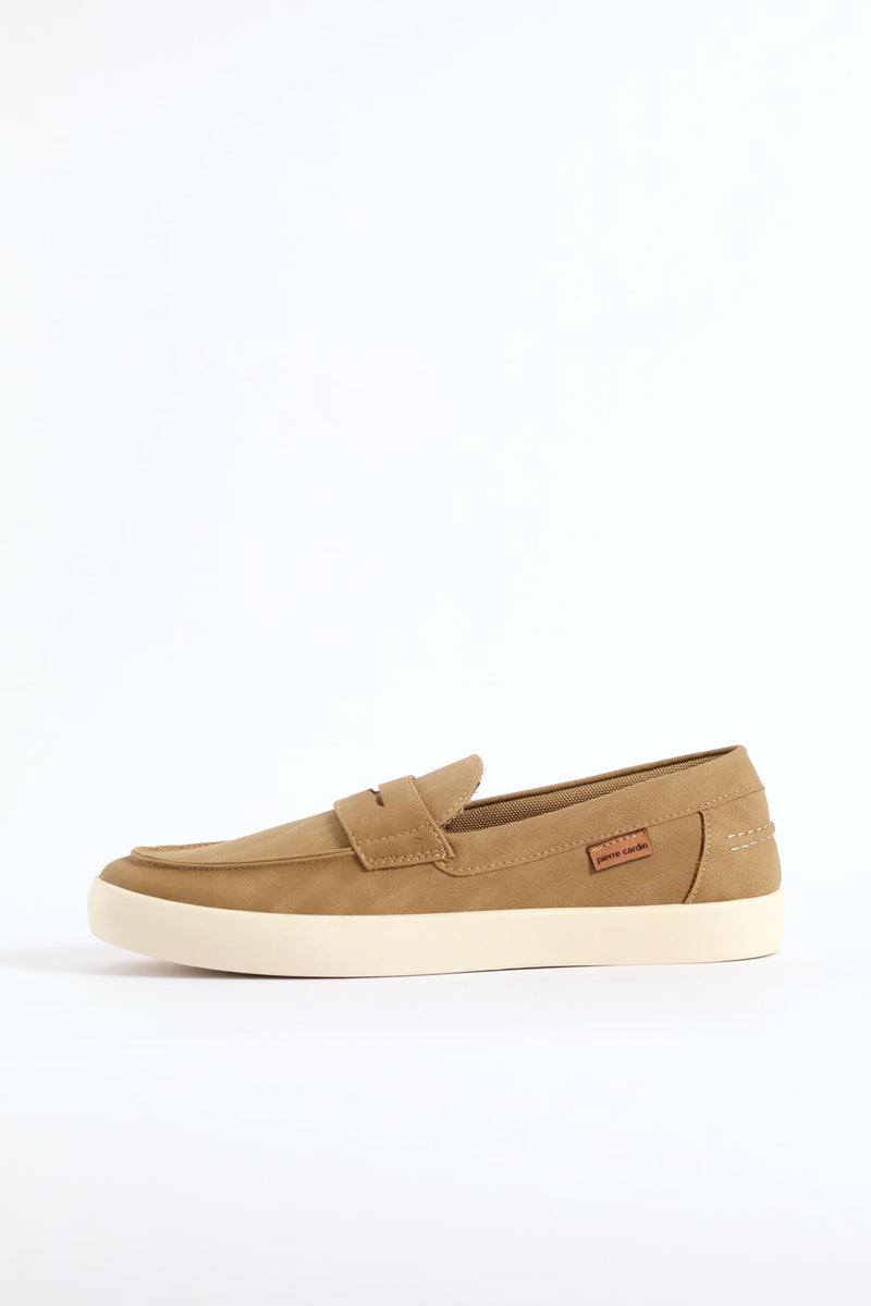 Slip On Casual Penny Moccasin - Taupe