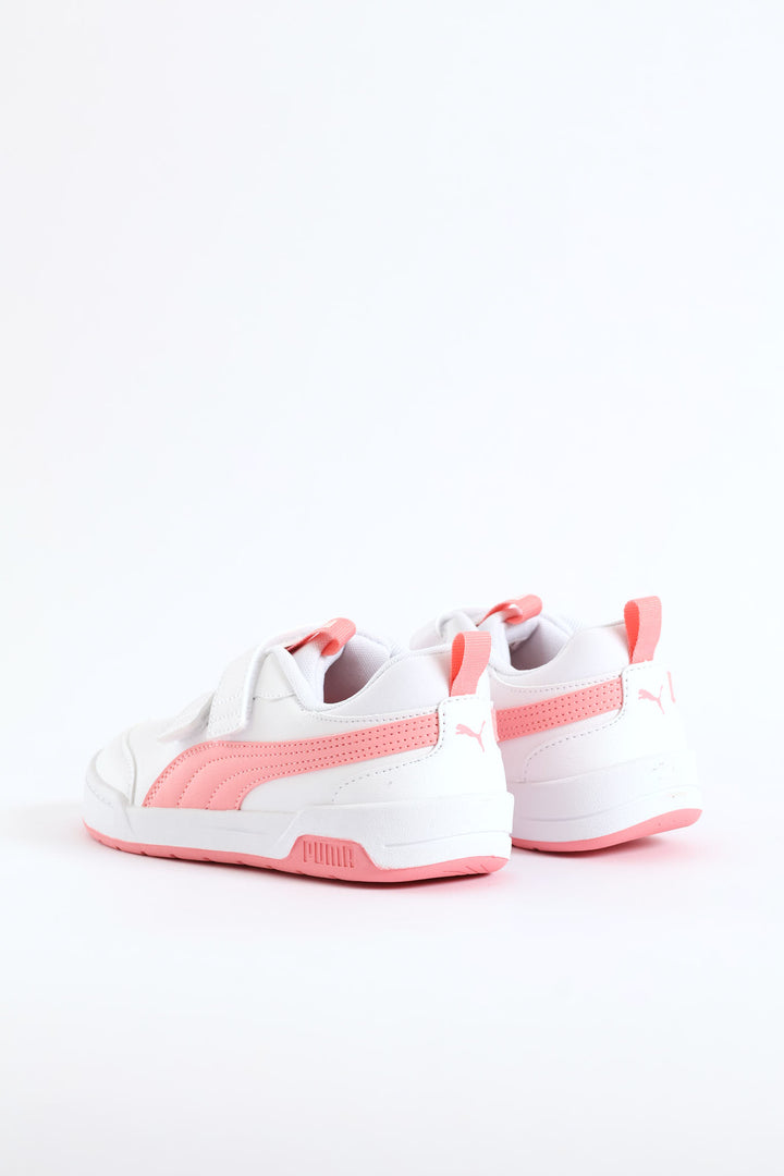 Pre-Girls Multiflex 2 Sl V Ps Sneaker - White/Pink