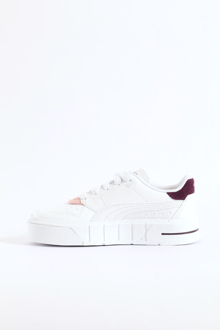 Pre-Girls Cali Court Match Sneaker - White/Berry