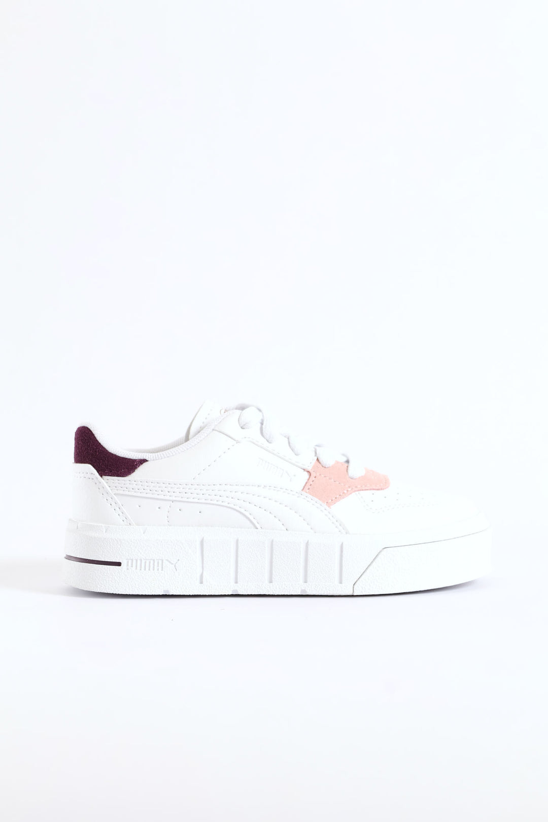 Pre-Girls Cali Court Match Sneaker - White/Berry