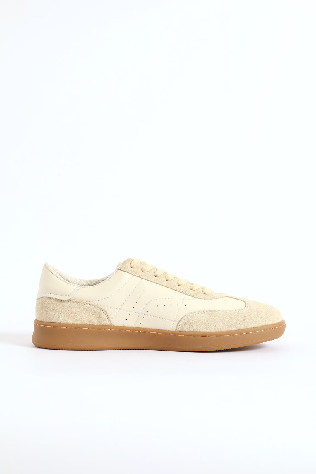 Alec Leather Court Sneaker - Beige