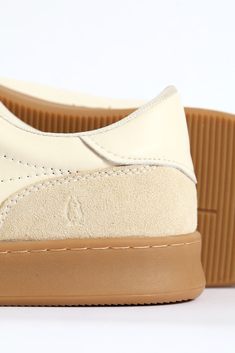 Alec Leather Court Sneaker - Beige