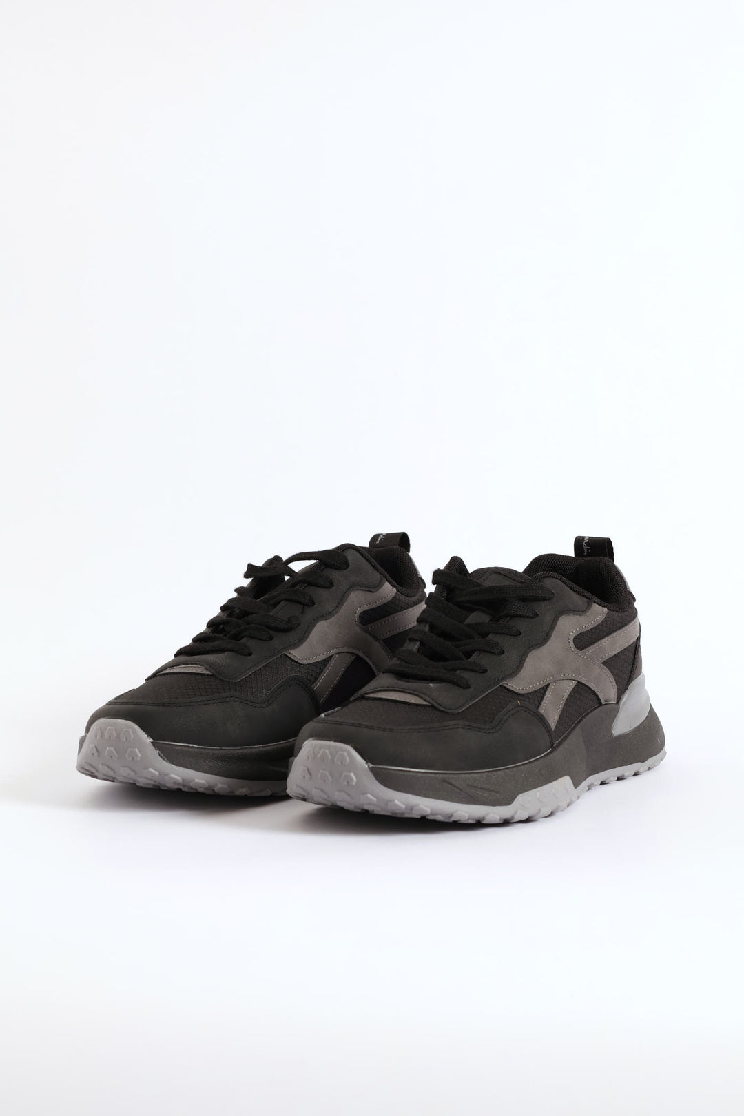 Panelled Retro Sneaker - Black