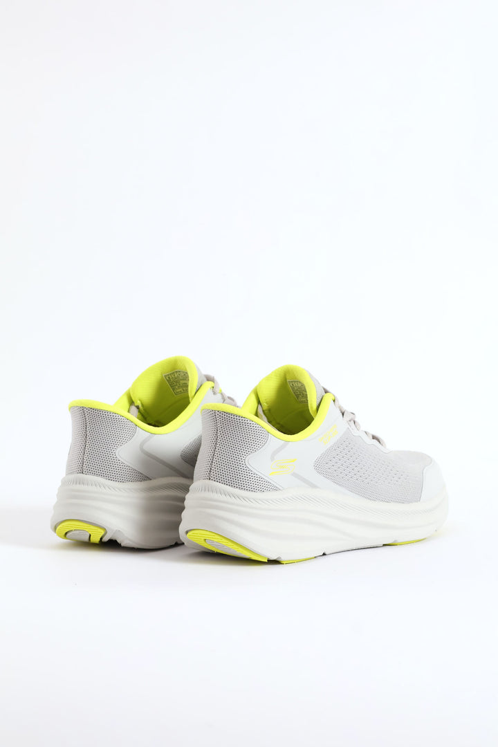 Bobs Skillz Fly Knit Lace Up Sneaker - Light Grey