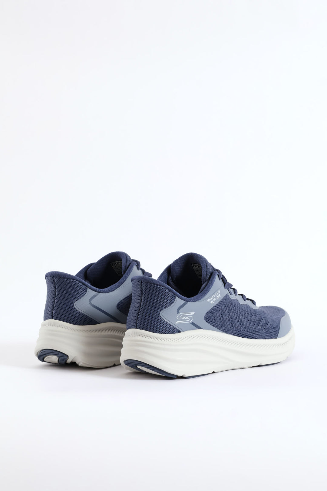 Bobs Skillz Fly Knit Lace Up Sneaker - Navy