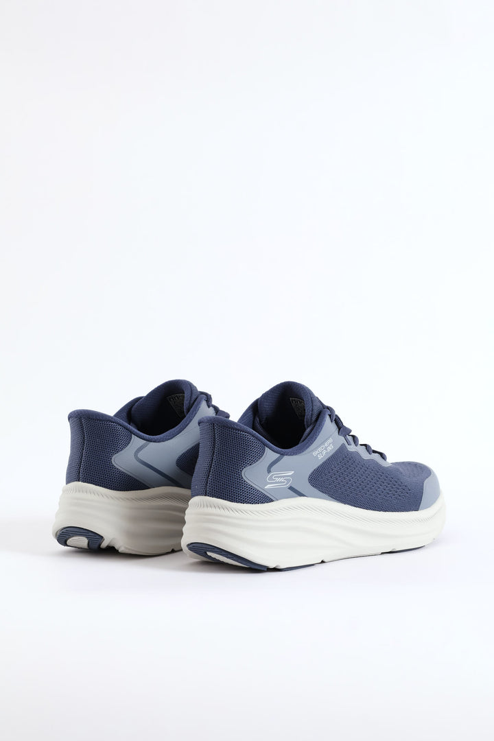 Bobs Skillz Fly Knit Lace Up Sneaker - Navy