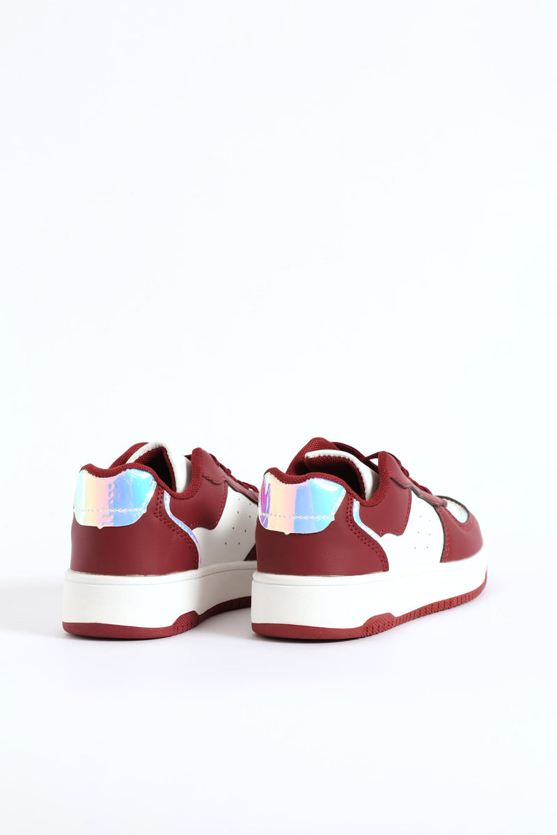 Girls Court Sneaker - Burgundy