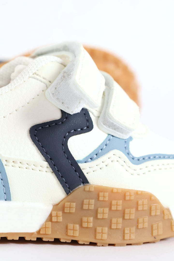 Pre-Boys Retro Sneaker - Cream/Blue