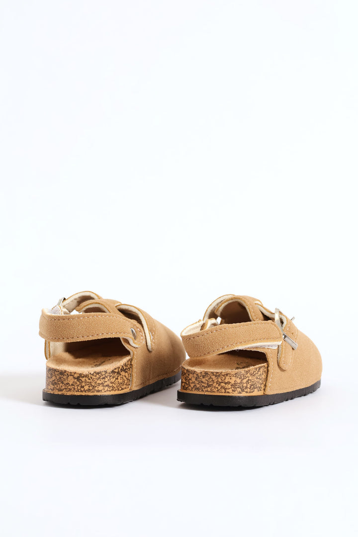 Baby Boys Slingback Closed Toe Sandal - Tan