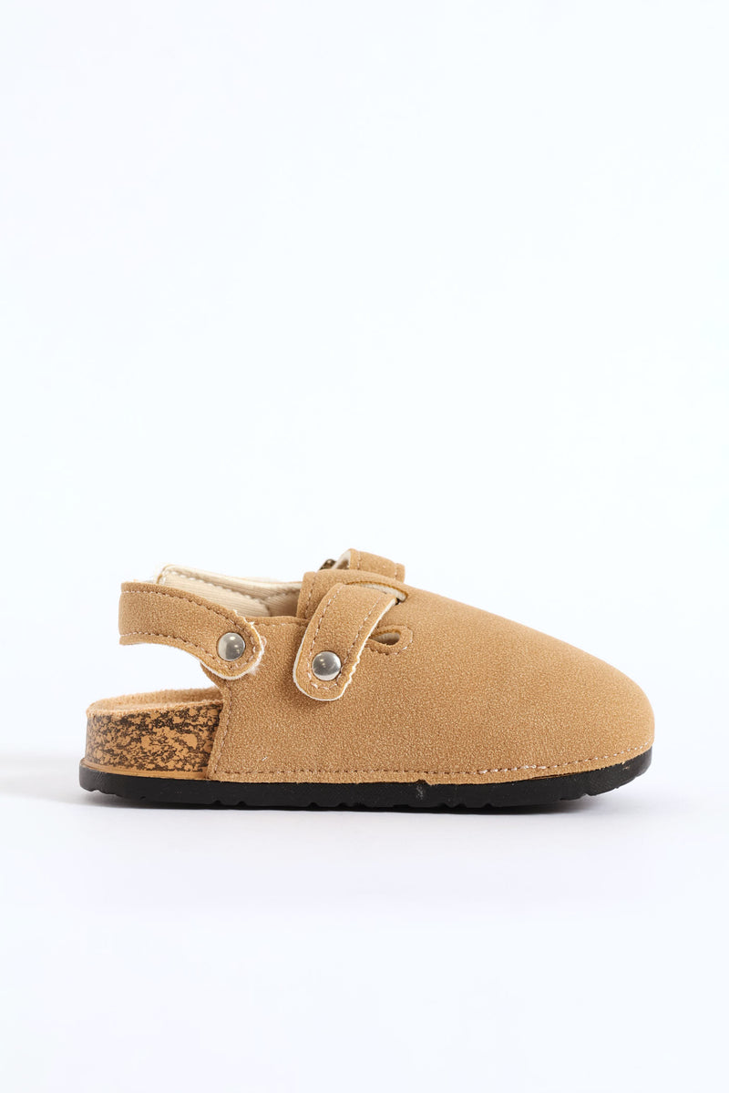 Baby Boys Slingback Closed Toe Sandal - Tan