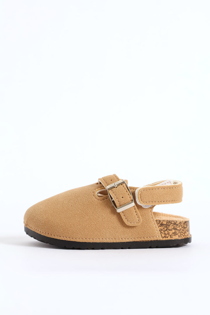 Baby Boys Slingback Closed Toe Sandal - Tan